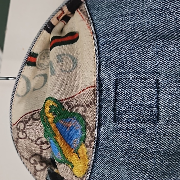 Small Revivify Demin Jacket with Gucci Scarf details - Picture 4 of 6